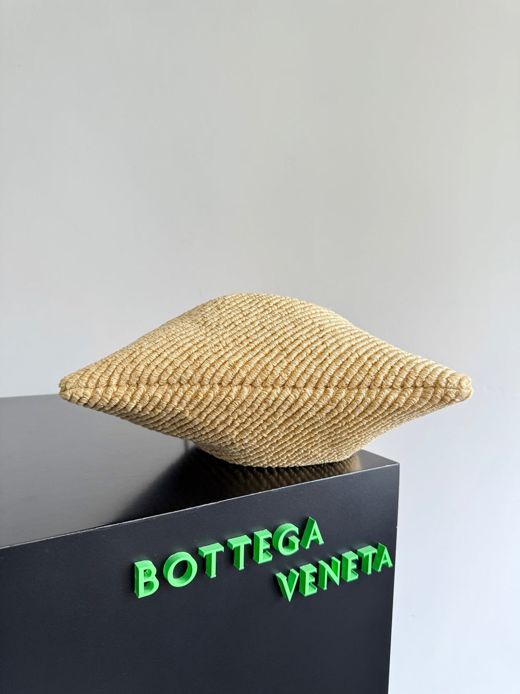 Bottega Veneta 25S Dustbag 32 in Burnt Orange Raffia and Calfskin Bag