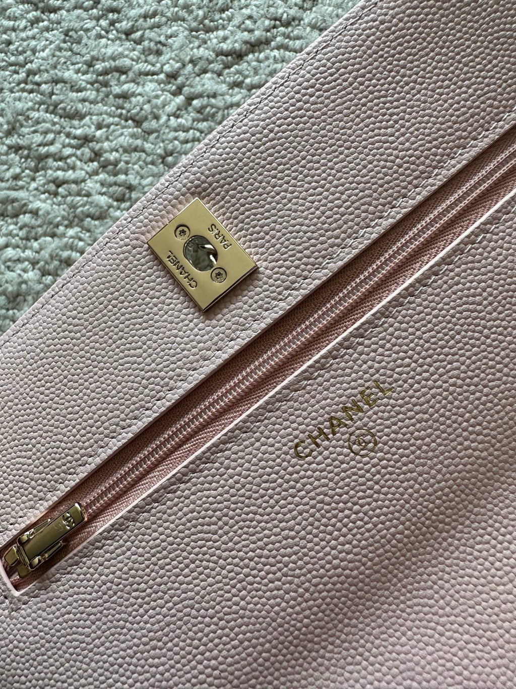 Chanel 25S Mini Flap Bag 19 in Light Pink Caviar Leather