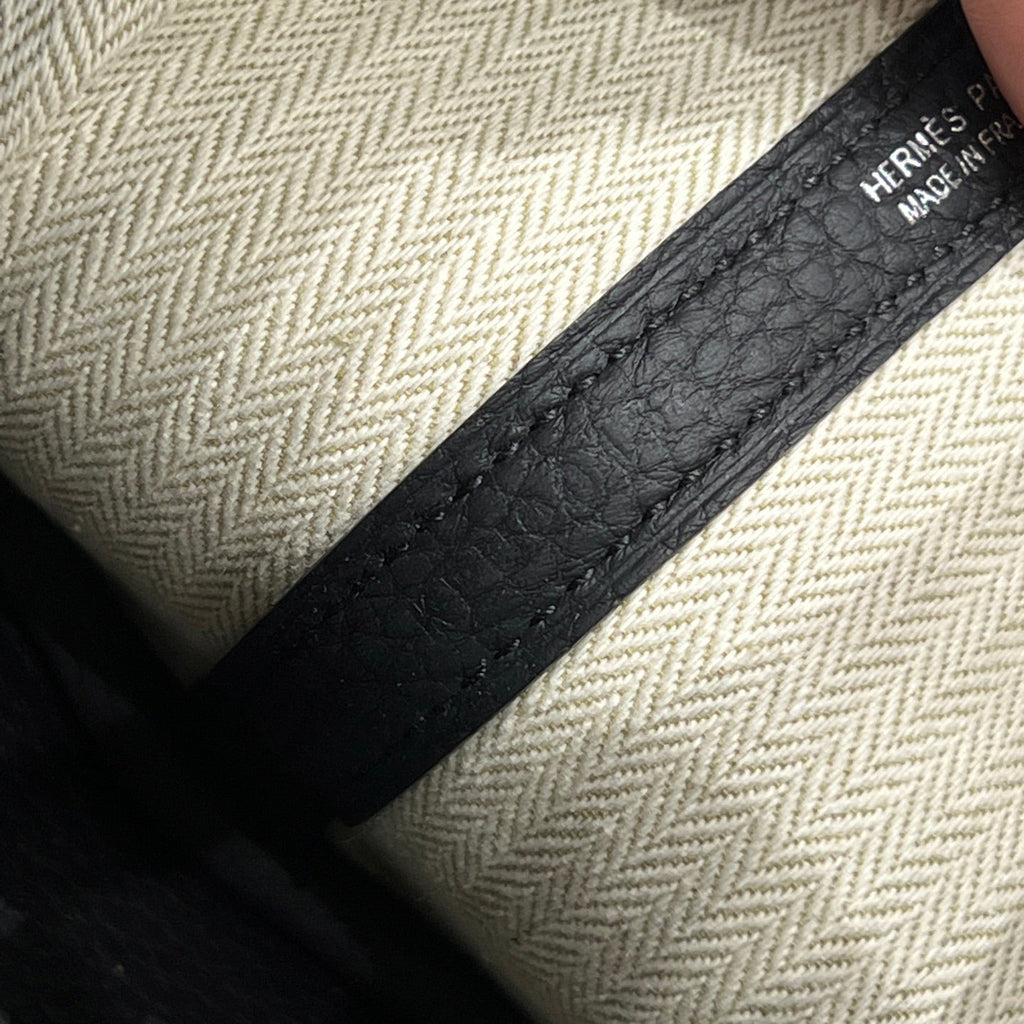 Hermes Garden Party 23cm in Black Calfskin Bag