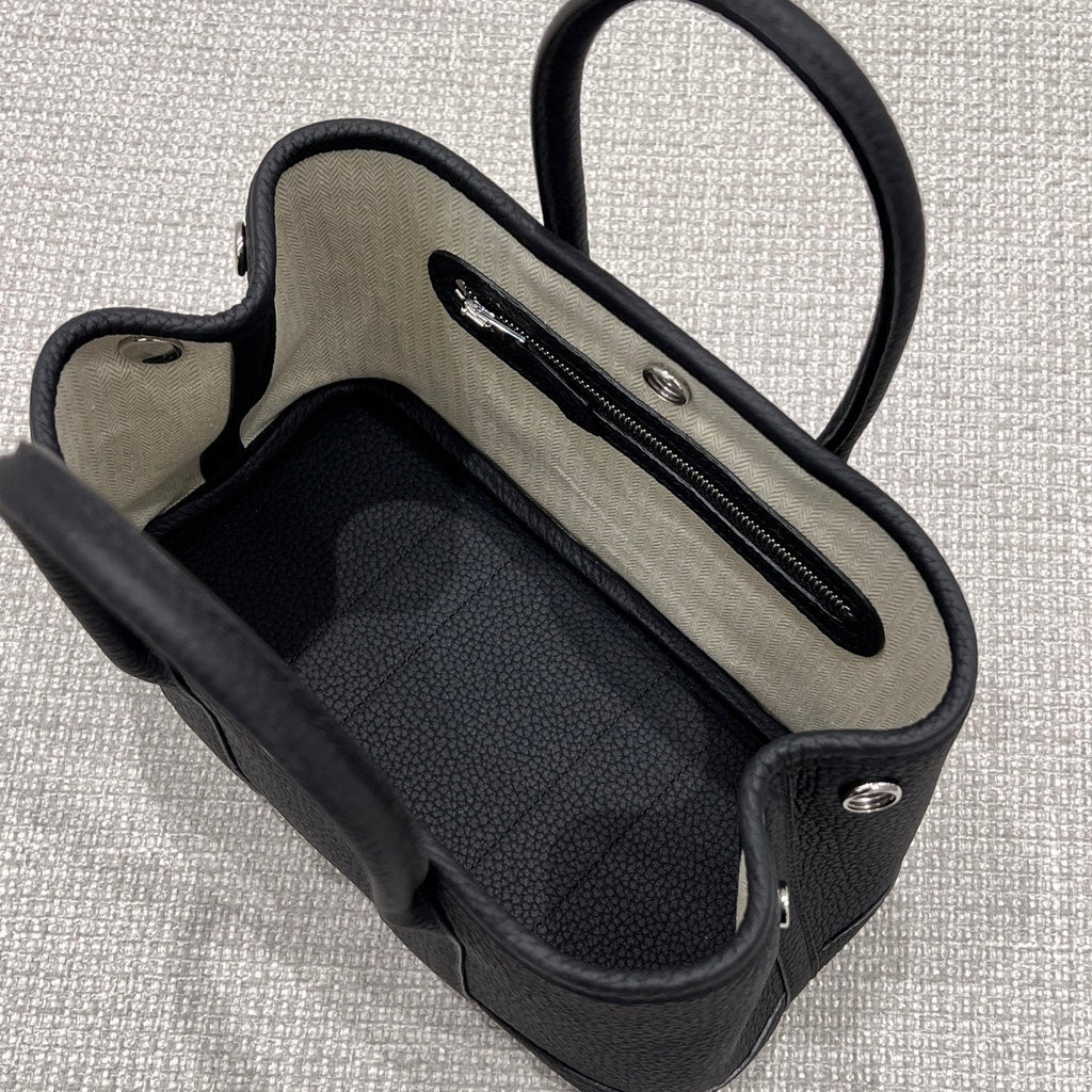 Hermes Garden Party 23cm in Black Calfskin Bag