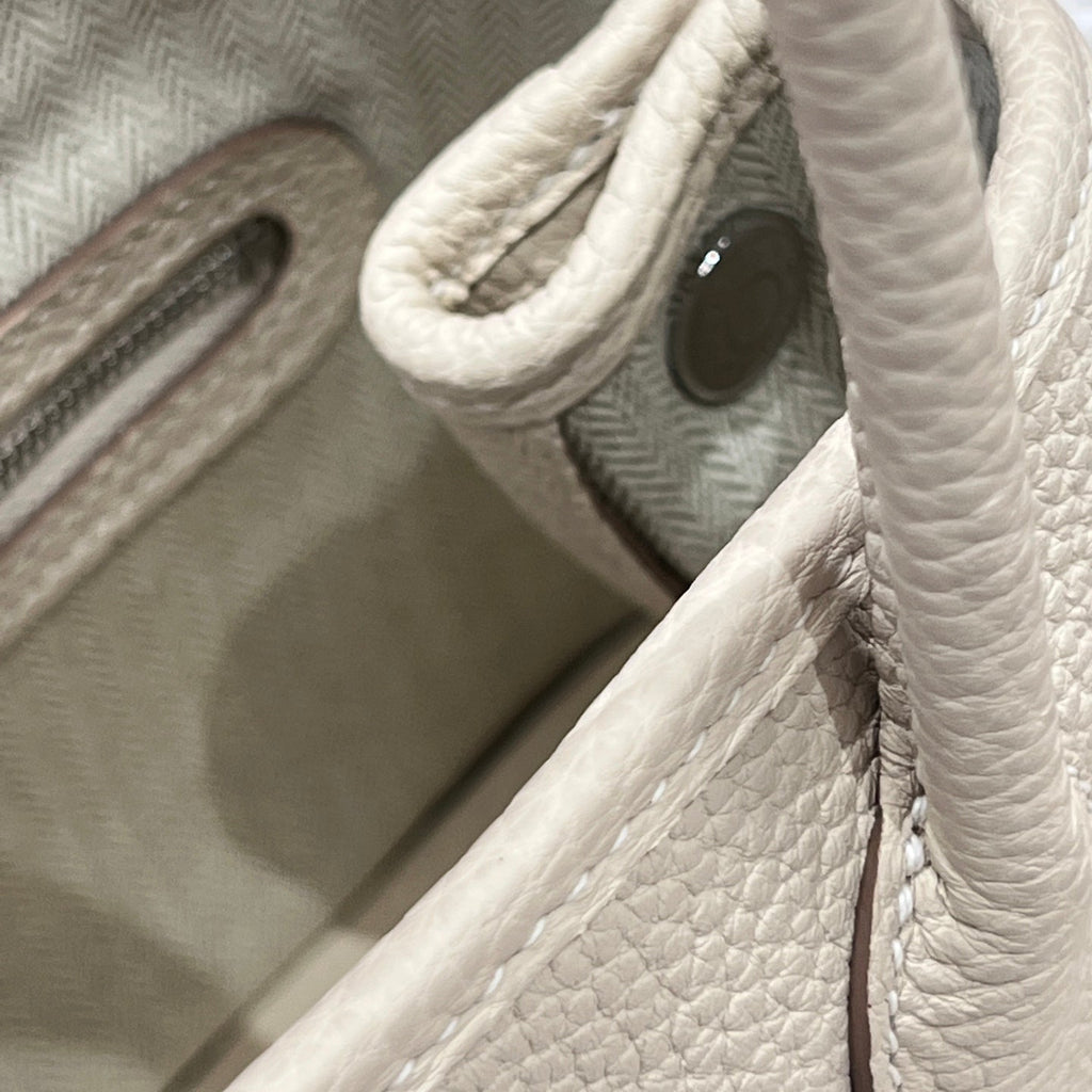 Hermes Garden Party 23cm in Off White Calfskin Bag