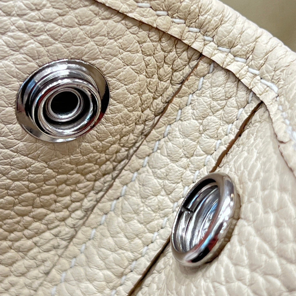 Hermes Garden Party 23cm in Off White Calfskin Bag