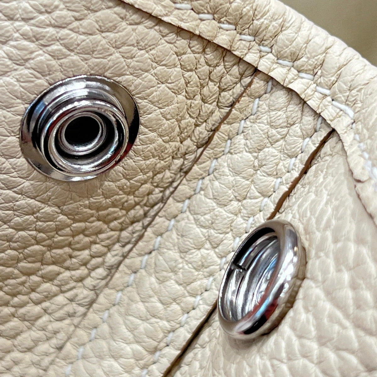 Hermes Garden Party 23cm in Off White Calfskin Bag