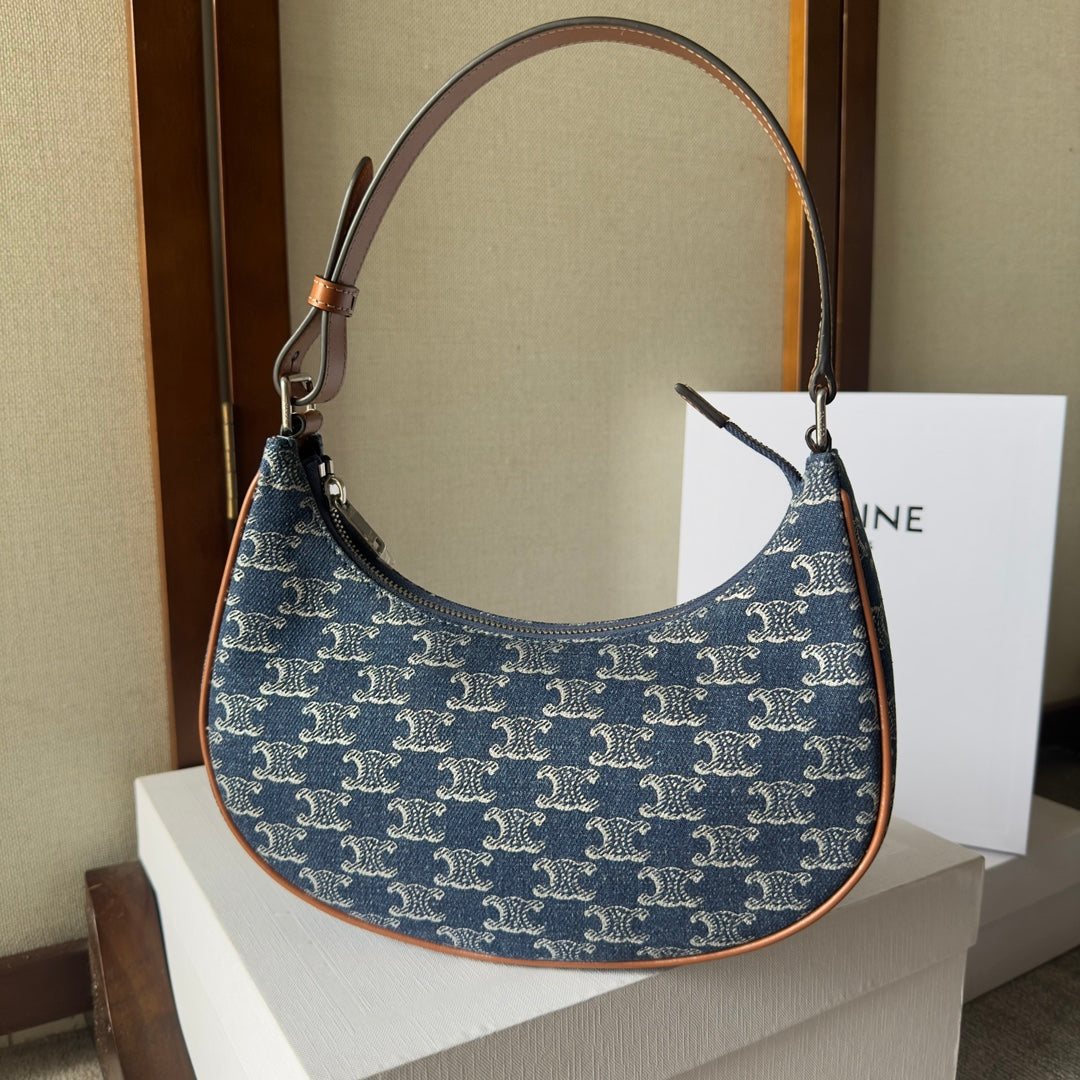 Celine Ava Bag 24 in Bayoux Blue Triomphe Denim
