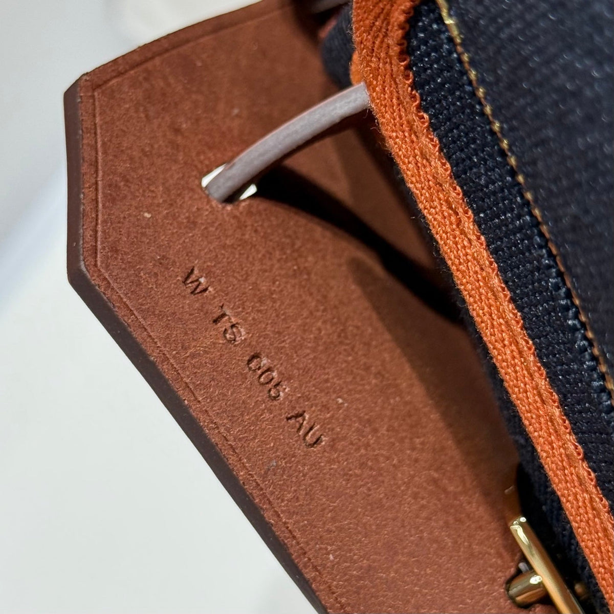 Hermes 25S Mini Herbag 20 in Navy Blue Canvas Gold Hardware Bag