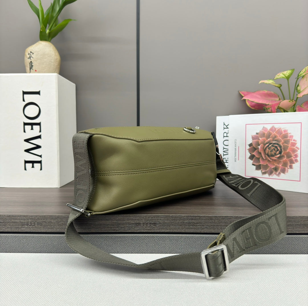 Loewe Convertible Sling 32 in Olive Green Classic Calfskin Bag