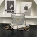 Chanel 25S Hobo Bag 22 in Grey Caviar Leather