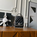 Chanel 25S Mini Backpack 18 in Black Lambskin