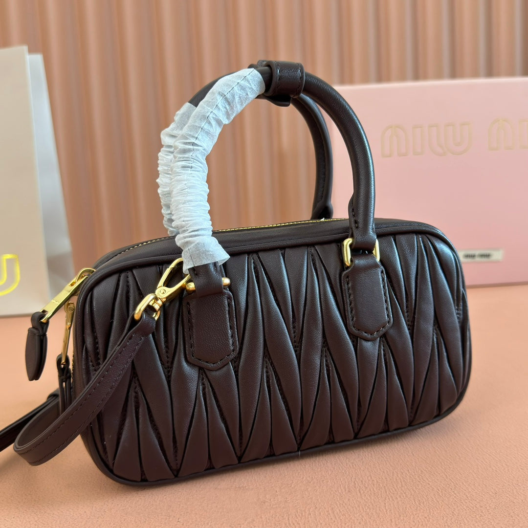 Arcadie Mini Bag 19 Black in Matelassé Nappa Leather