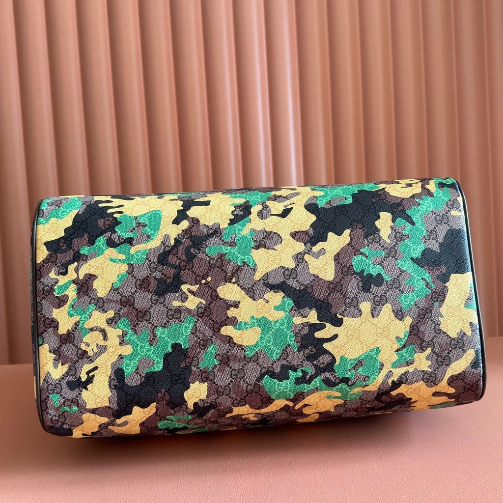 Gucci 26S Duffel Bag 44 in Multicolor Coated Canvas Style 1