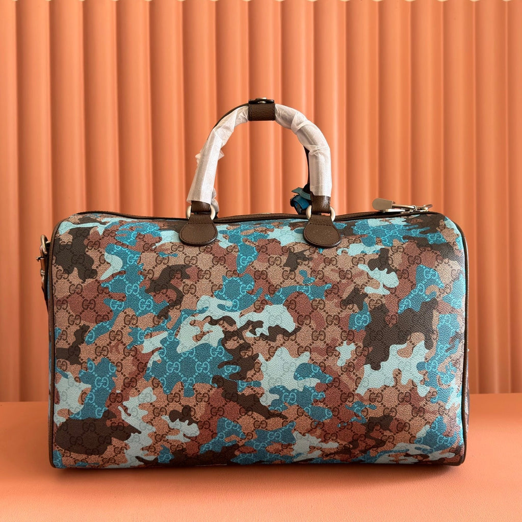 Gucci 26S Duffel Bag 44 in Multicolor Coated Canvas Style 2