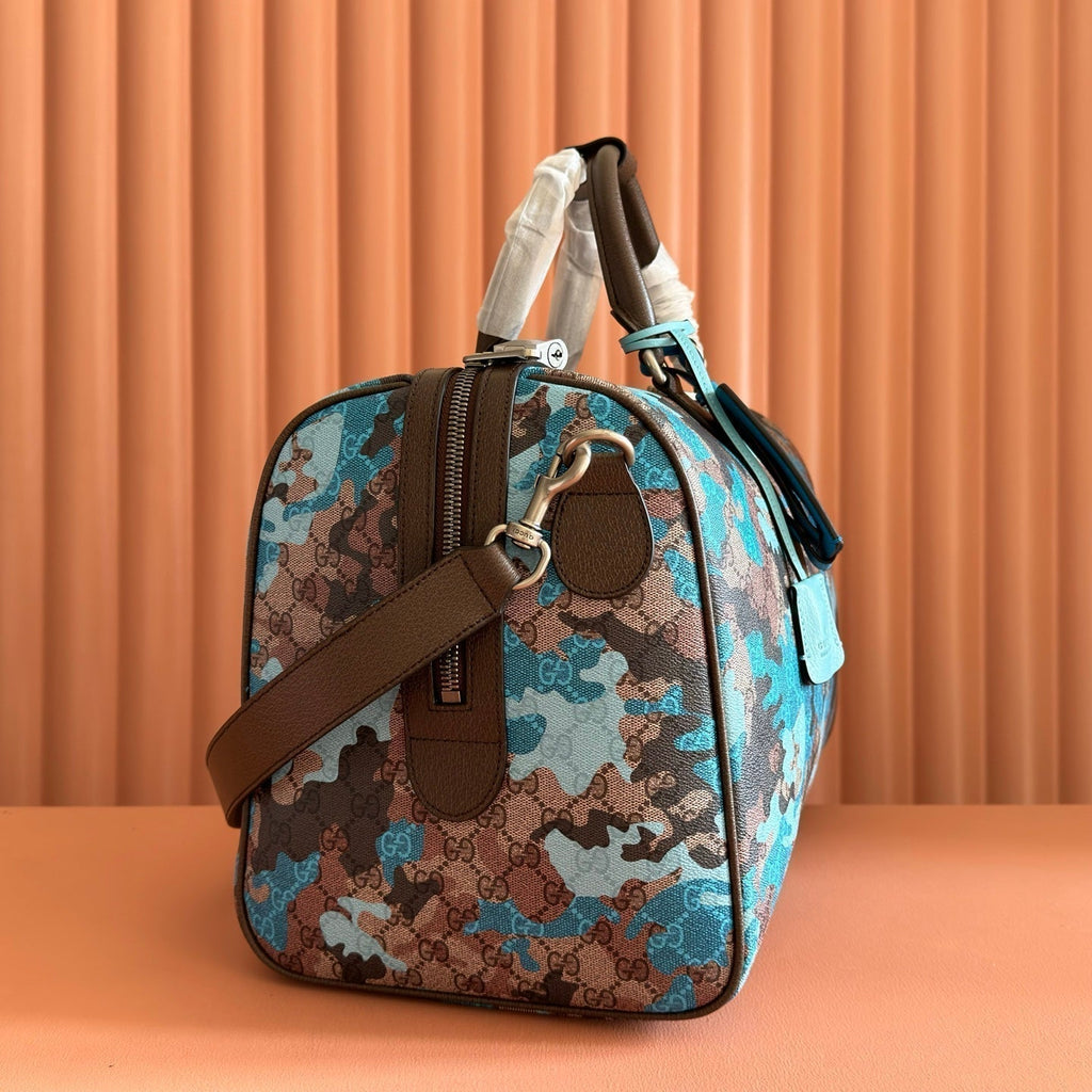 Gucci 26S Duffel Bag 44 in Multicolor Coated Canvas Style 2