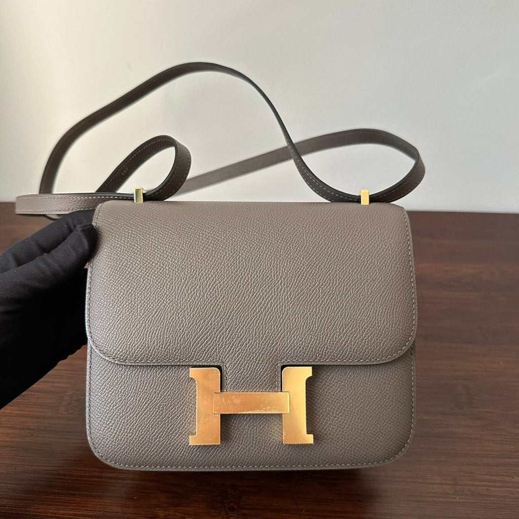 Hermes Constance 18 Etoupe Epsom Gold Hardware Bag