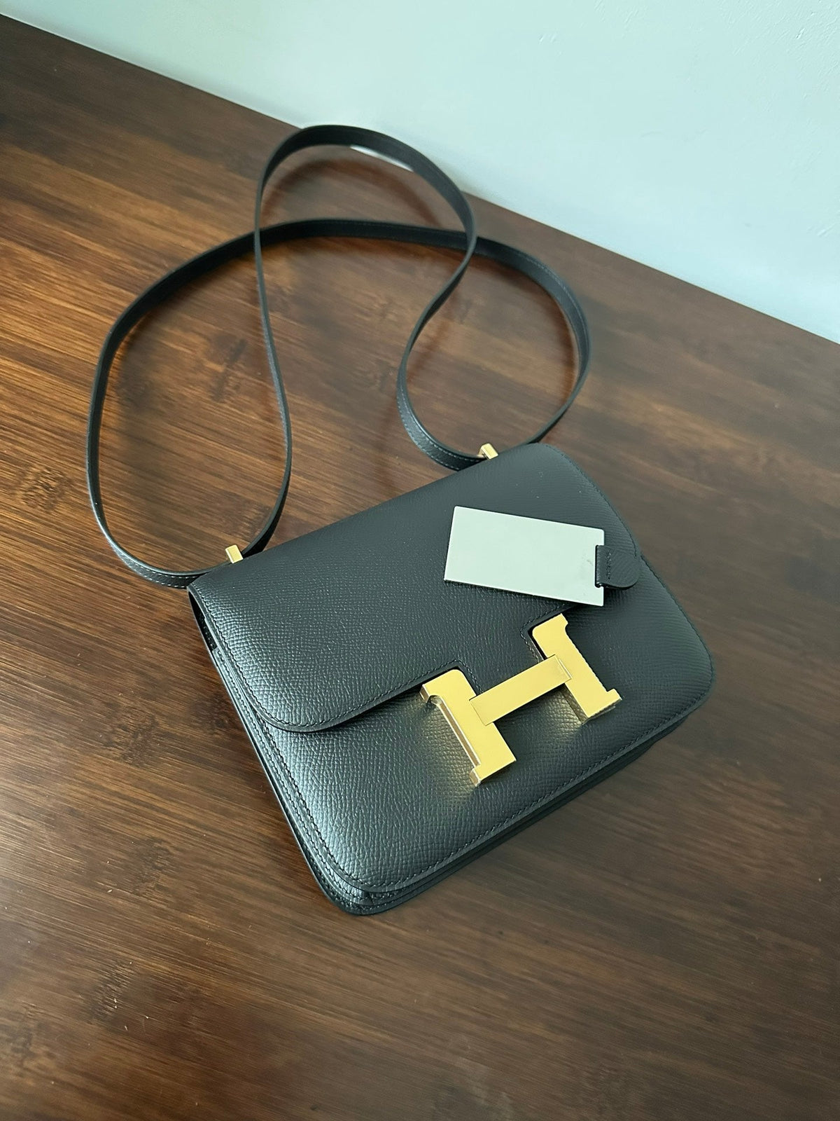 Hermes Constance 18 Black Epsom Gold Hardware with Mirror Bag